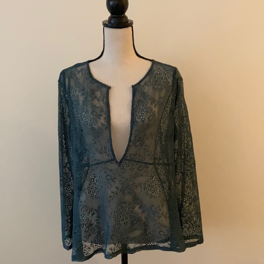 Womens Lace Top or Beach Cover up (See measurements)